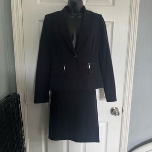 Calvin Klein Black Blazer and Skirt Set - size 4